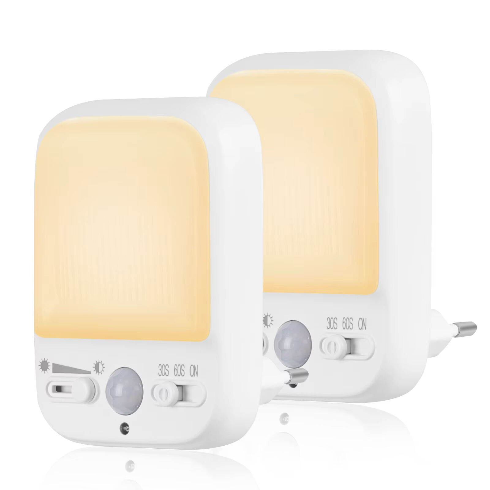 30s/60s Automatic On/Off  Socket Dimmable Night Light with Motion Sensor