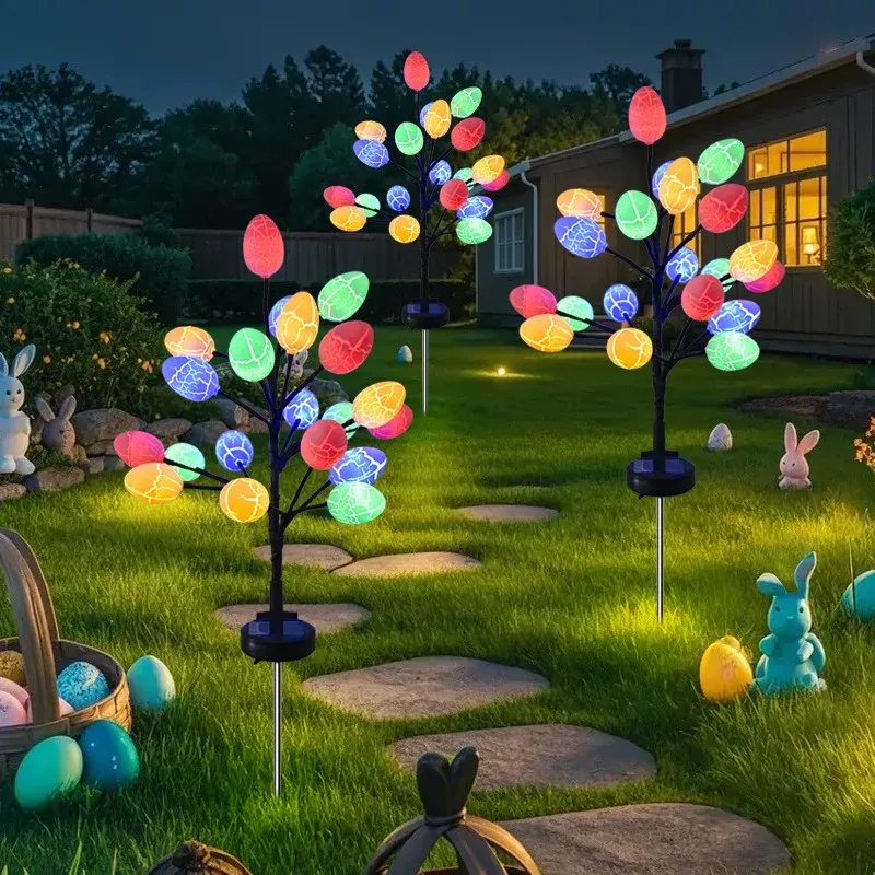 solar easter cracked egg light led landscape atmosphere light outdoor waterproof courtyard garden decoration festival light-50