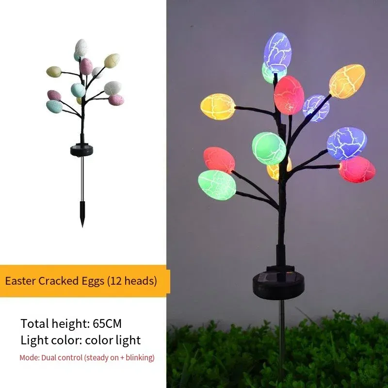 solar easter cracked egg light led landscape atmosphere light outdoor waterproof courtyard garden decoration festival light-54