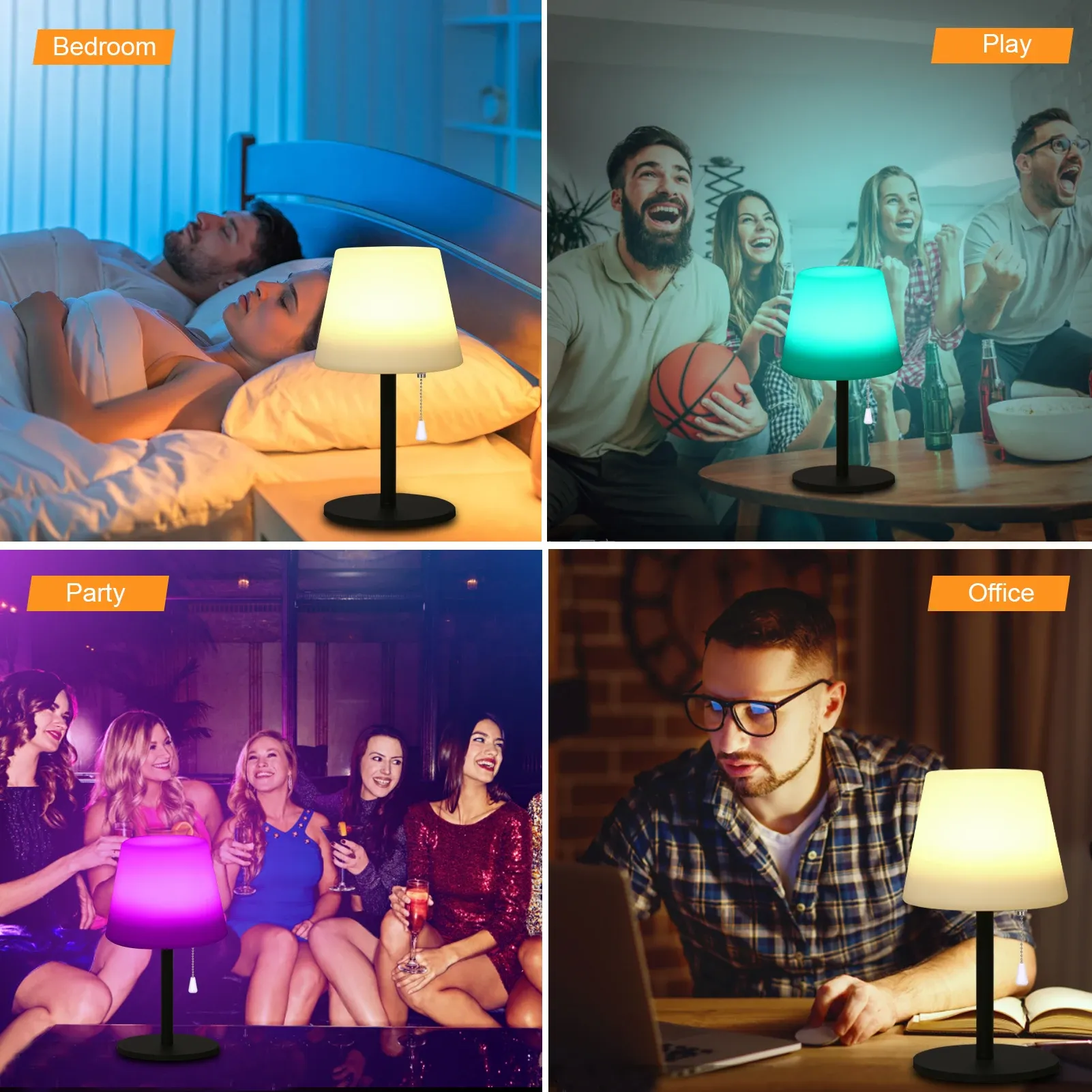 rgb table lamp colorful desk light with remote controller pull chain switch bedside lamp reading lamp usb rechargeable-40