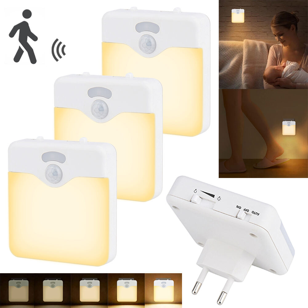 motion sensor led night light uk eu plug dimmable wireless lamp for kids room energy efficient dusk to dawn sensor stairway lamp-37