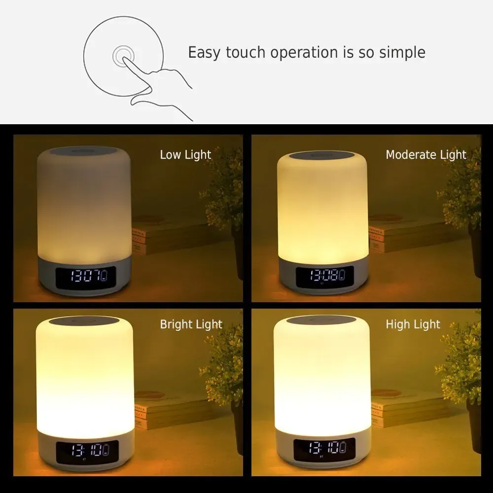 smart wireless bluetooth speaker night light touch light led bedside lamp dimmable colorful night lights-37