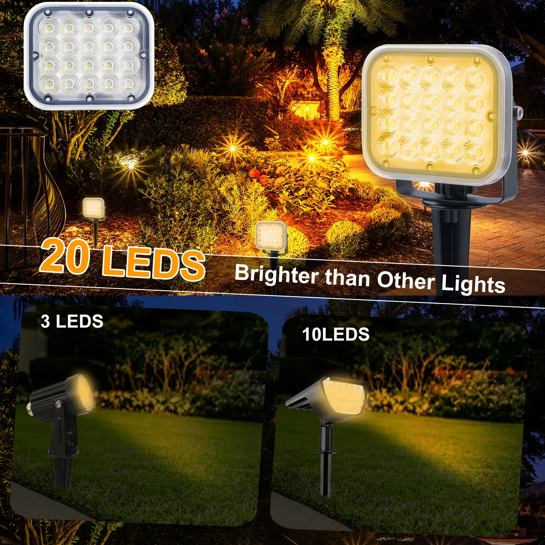 4 in 1 smart landscape spotlight waterproof rgb app control floodlight outdoor led spot lamp for garden lawn wall tree decor-48