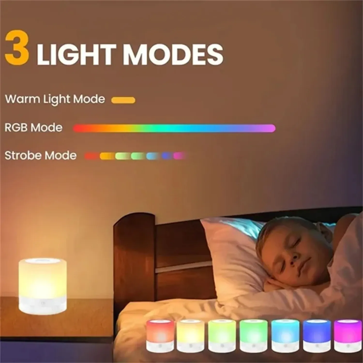 7 colors night light dimmable led sensor wooden bedside table lamp with adjustable brightness remote control mushroom led cube693-42