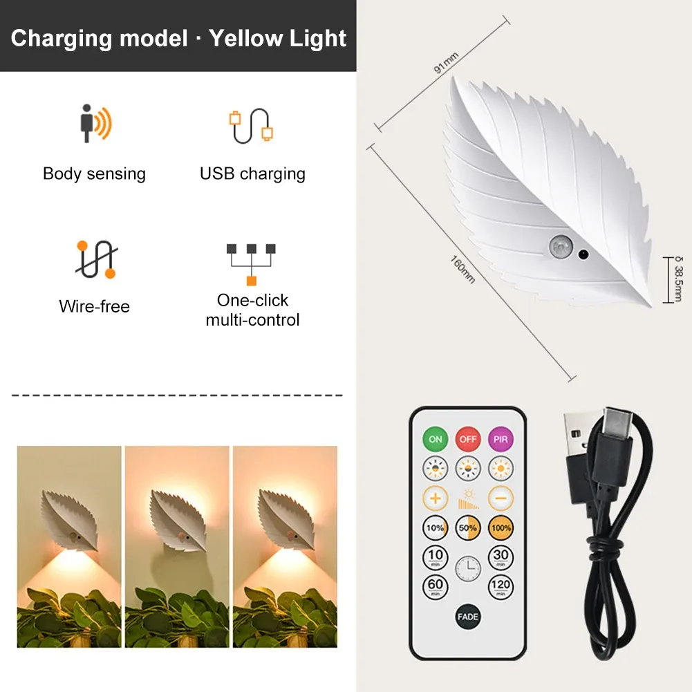 motion sensing and remote control usb rechargeable wall sensor light indoor-10