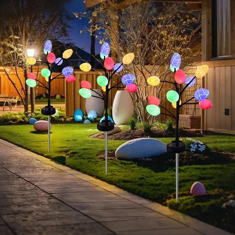 solar easter cracked egg light led landscape atmosphere light outdoor waterproof courtyard garden decoration festival light-51