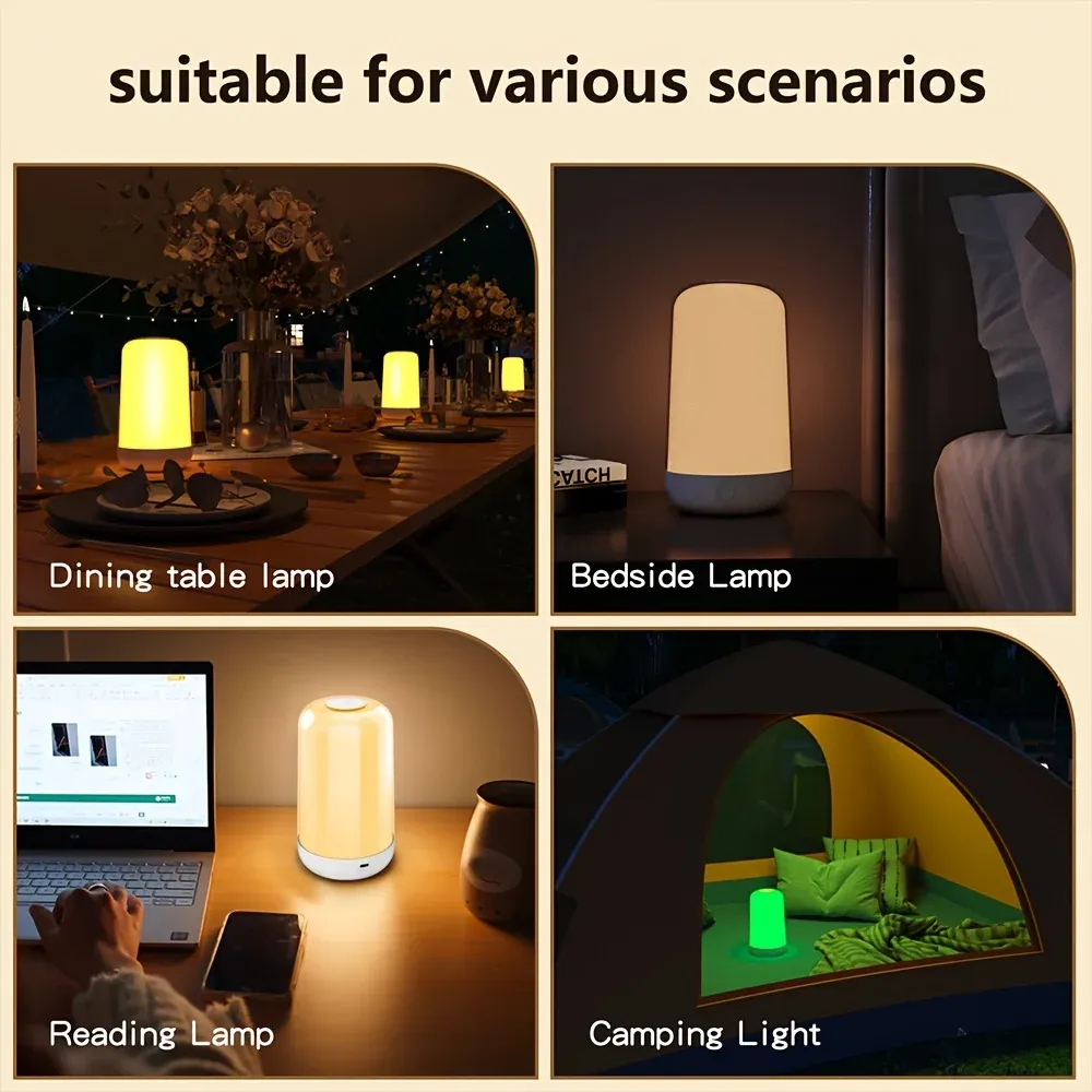 smart led kids night light rgb dimmable touch light app control music synchronization usb charging for bedroom bedside game room-46