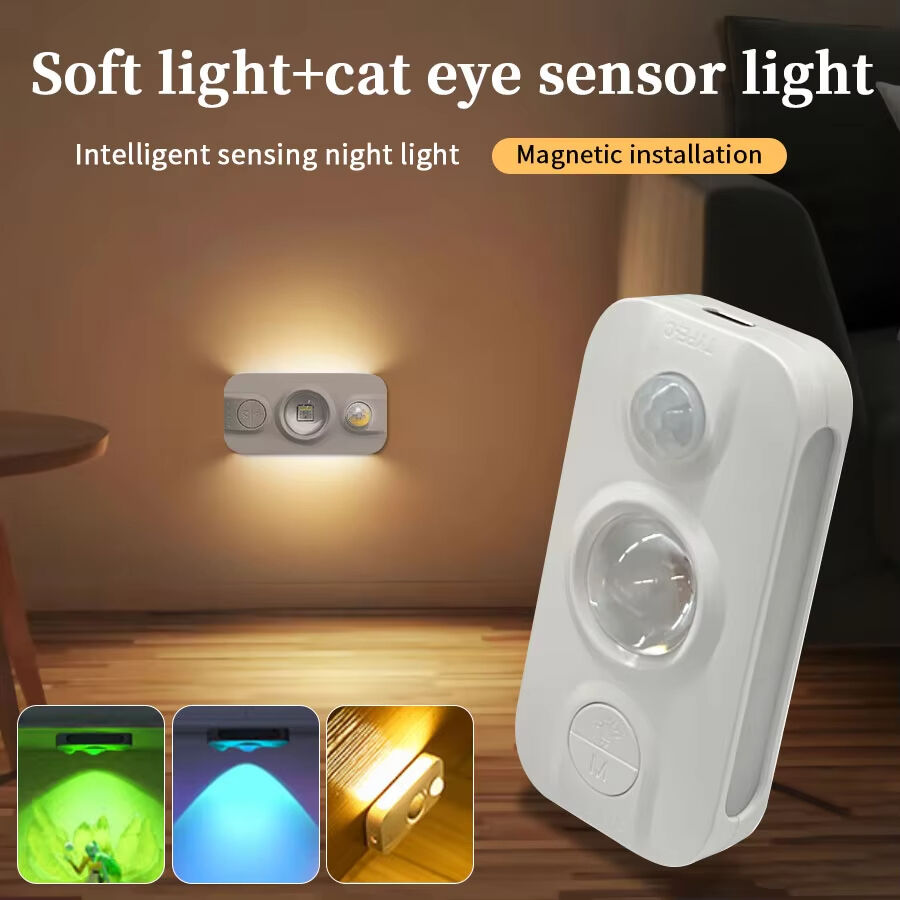 Luz com Sensor de Movimento LED Recarregável via USB Luz Noturna