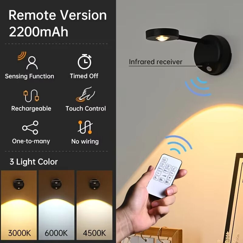 LED Spotlights Motion Sensor Light Usb Rechargeable Wall Lamp For Lighting Paintings Pictures Mural Living Room Bedroom Kitchen