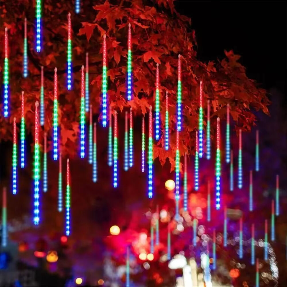 Meteor Shower Rain LED String Lights Garlands Christmas Tree Decorations for Outdoor Wedding Lights