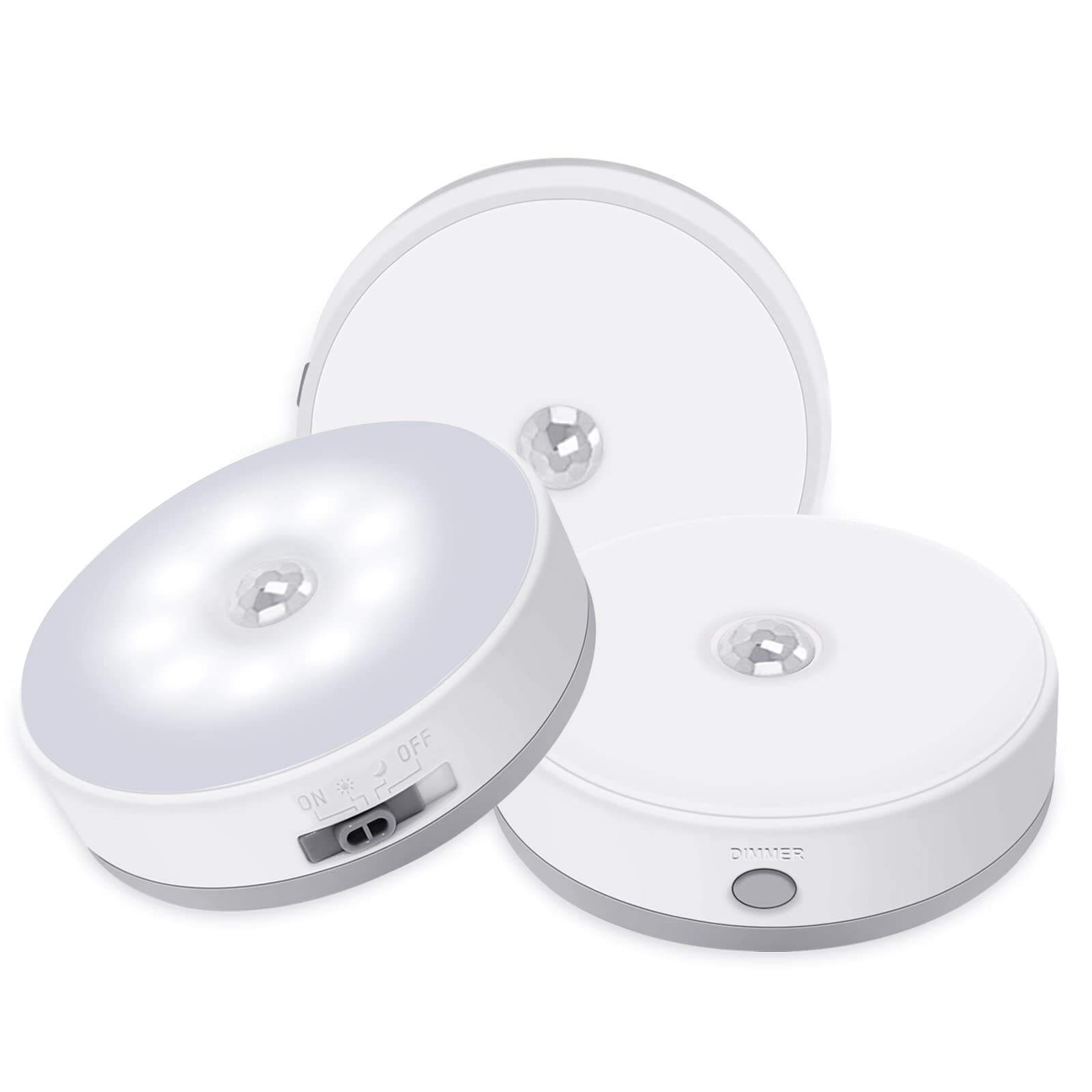 LED Motion Sensor Lights Battery-Powered Under Cabinet Light 