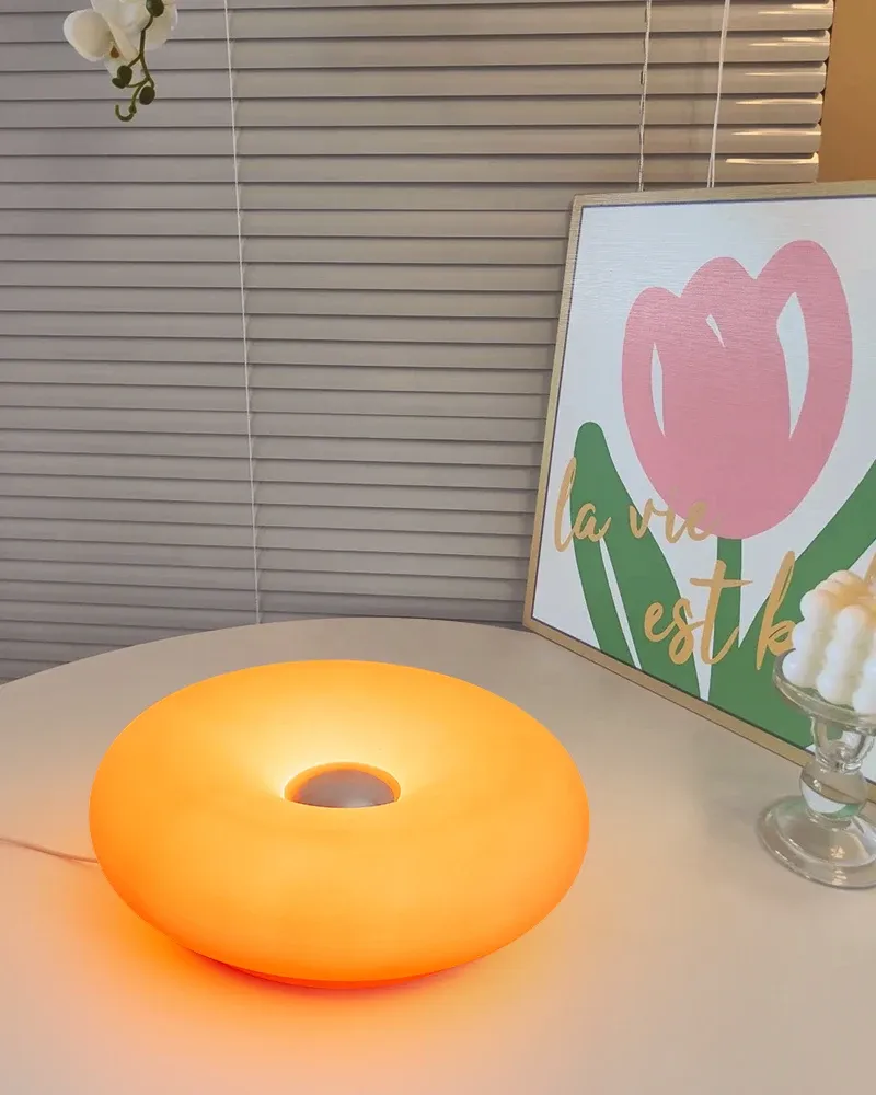 bedroom bedside lamp usb plug bauhaus living room dining room decoration donut ambient light-48