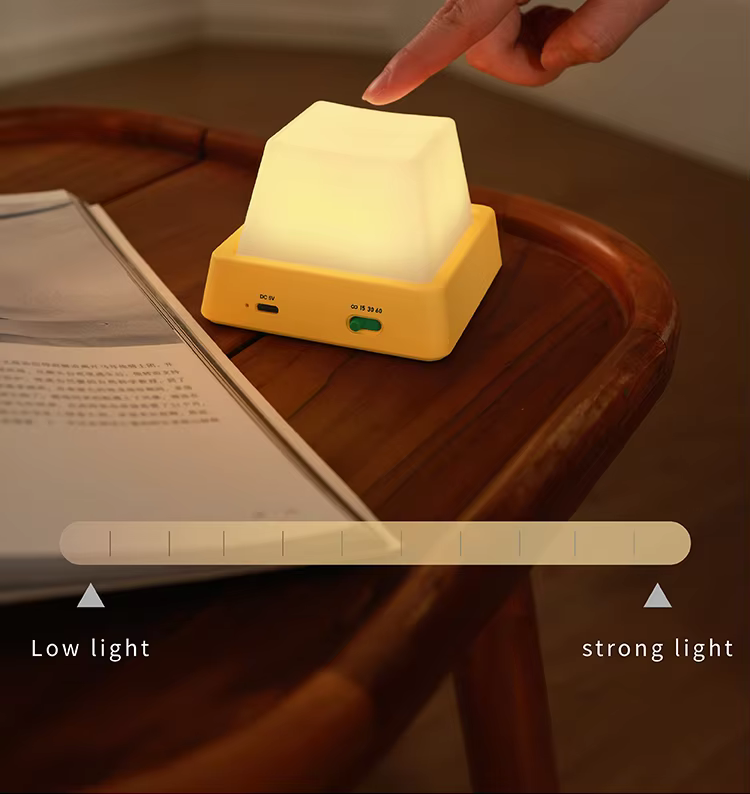rechargeable keyboard shape press night lamps-11
