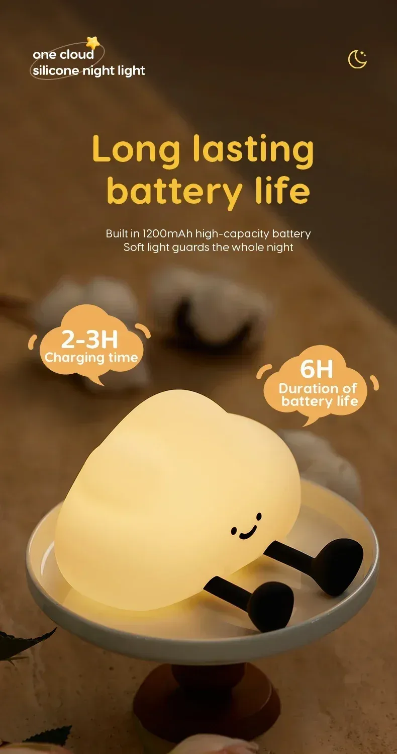 usb rechargeable silicone cloud night light-6