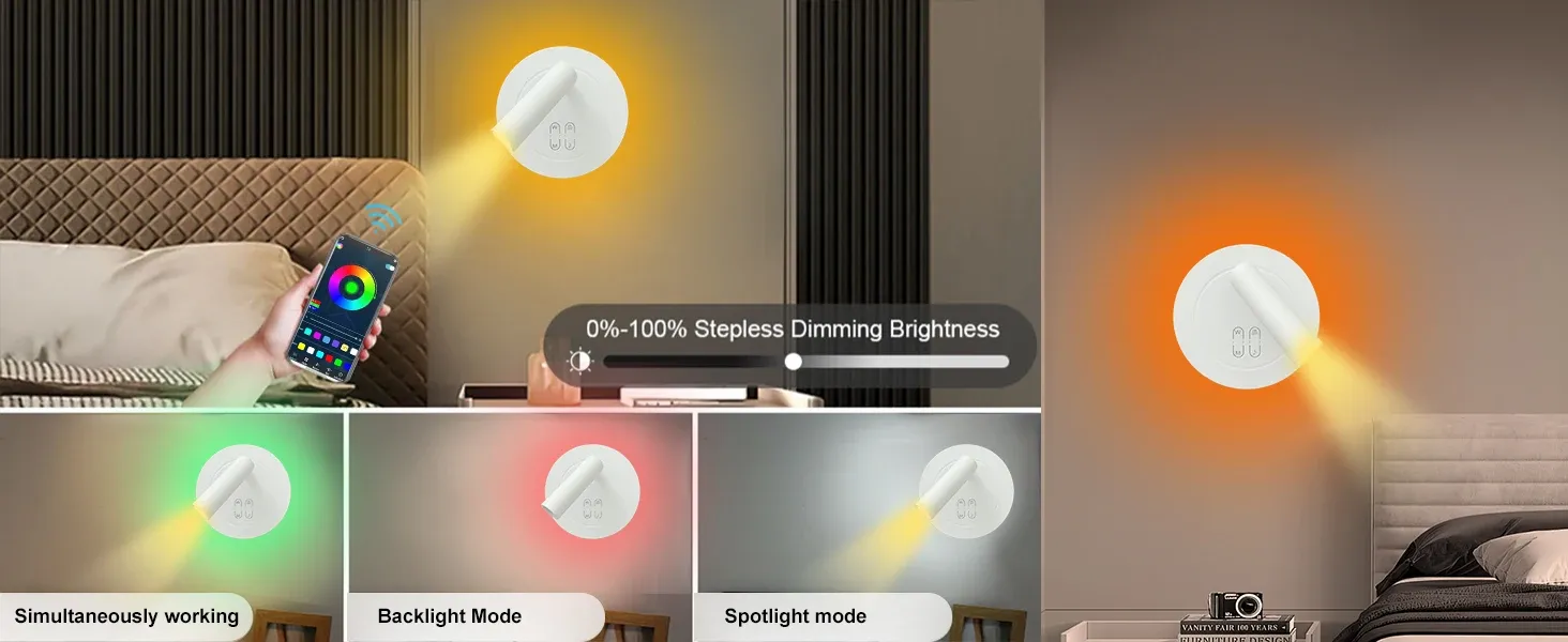 360 rotating versatile rgb wall lamp with remote control-3