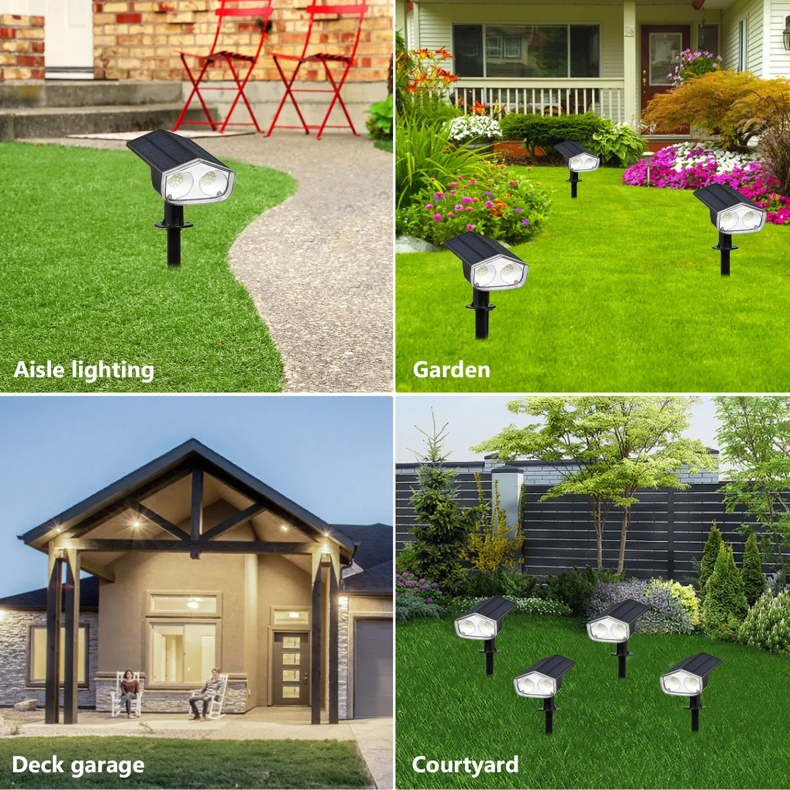 outdoor garden lamp solar spot lights lawn lamp wall light ip67 waterproof landscape spotlights for garden patio yard fence-43