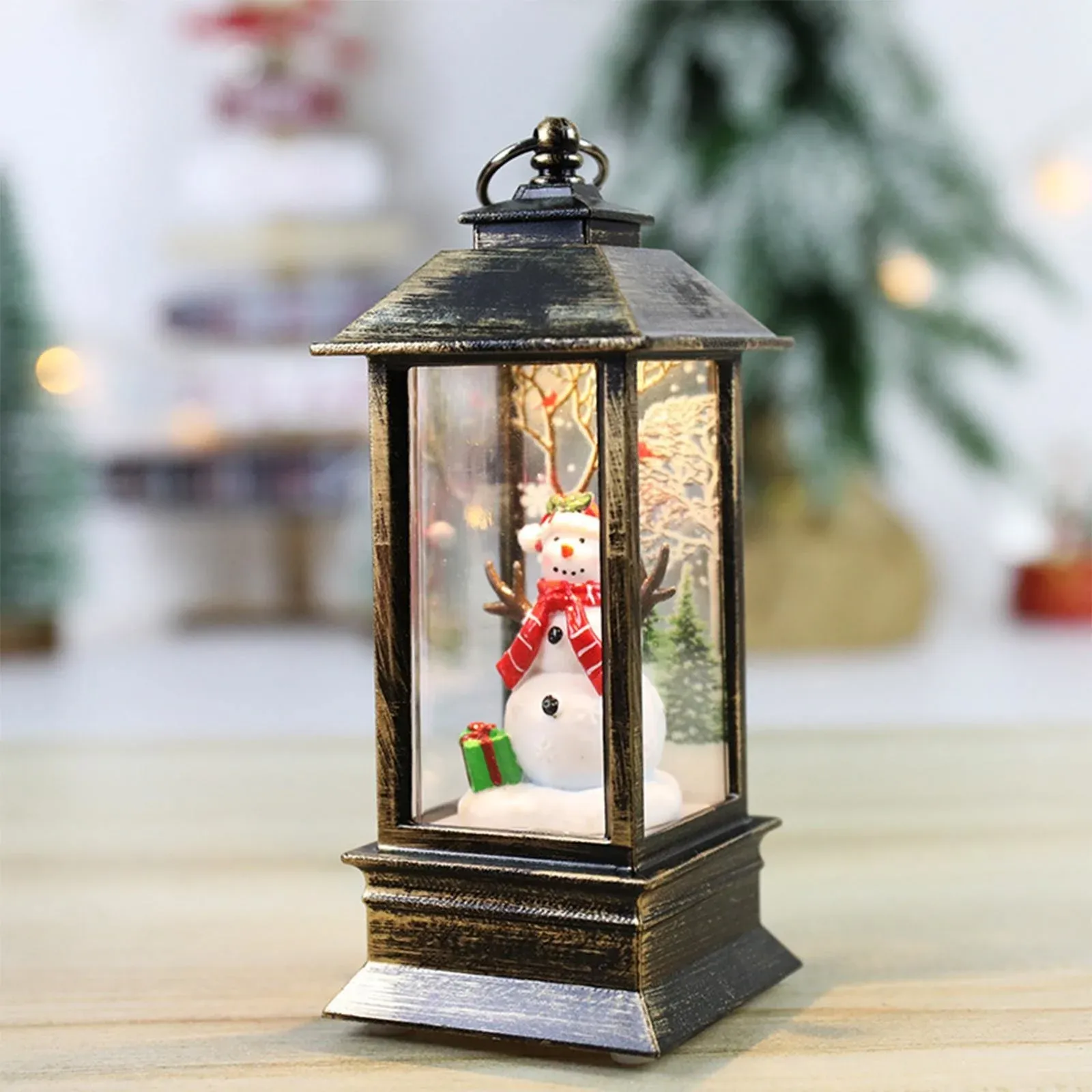 merry christmas decoration christmas lanten led globe hanging vintage santa lamp snowman tea led lantern light castle-68