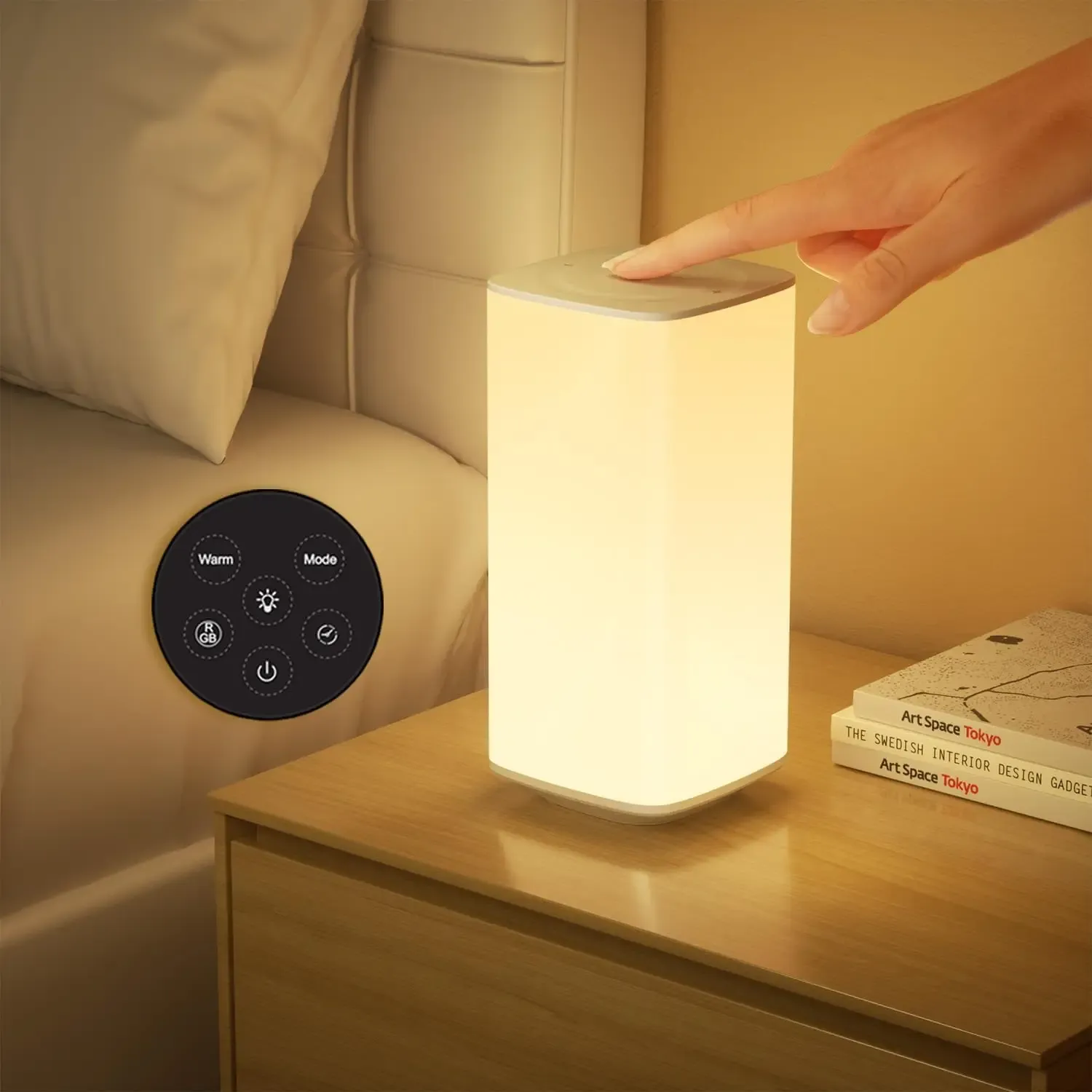 touch color changing night light bedroom bedside light remote control desk light dimmable timed shutdown usb charging-40