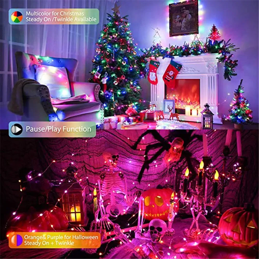 led string light bluetooth usb tuya wifi connection christmas birthday party garland decor fairy lights for home-40