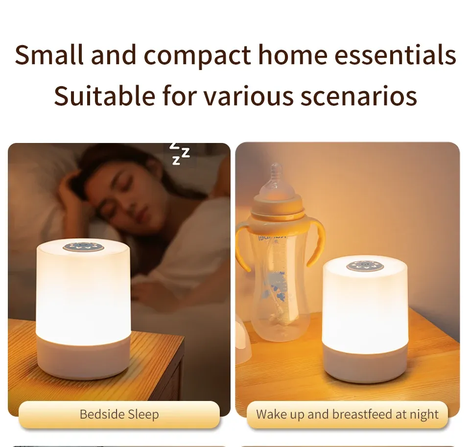 remote control switch rechargeable three colors lights bedroom portable table bedside night lamp-50