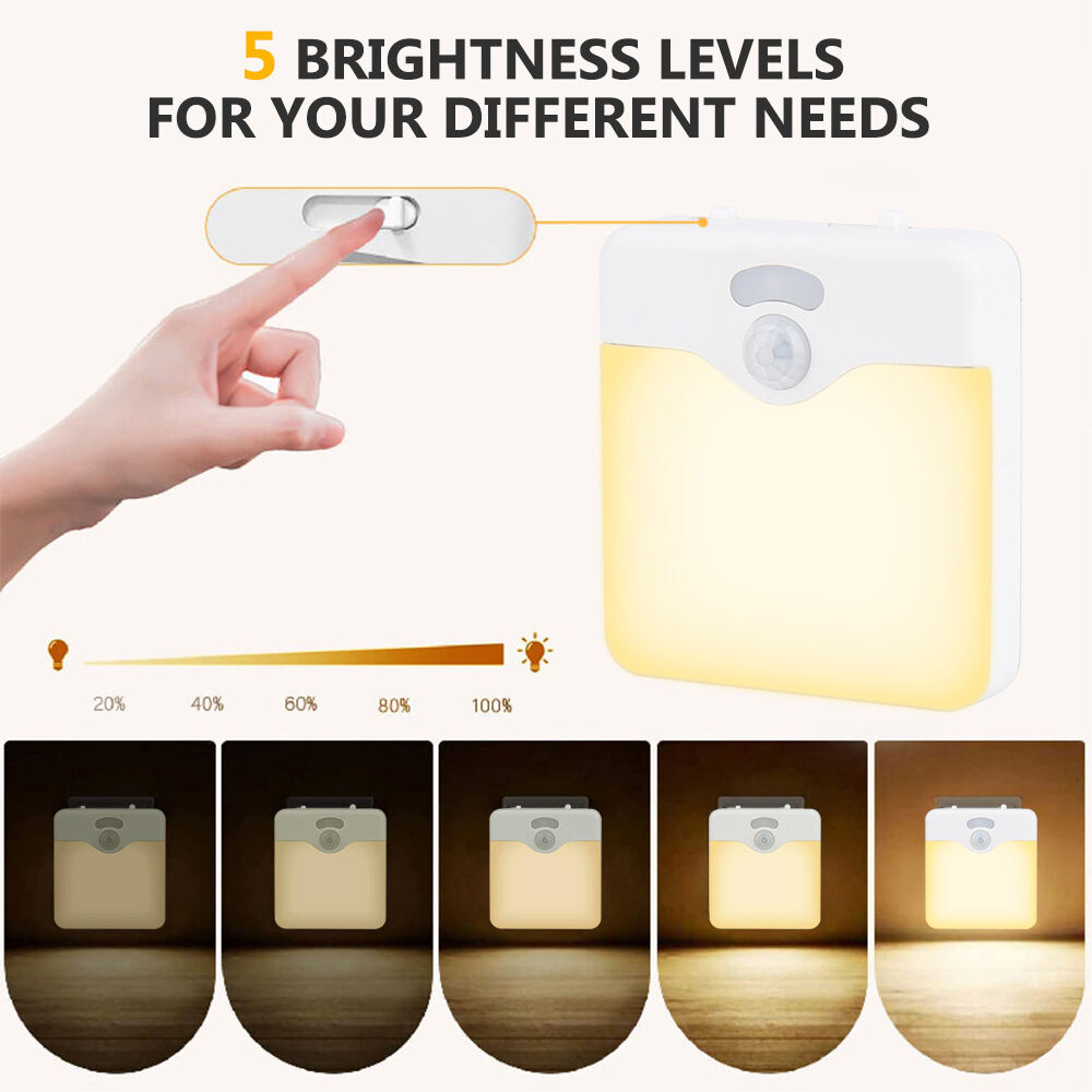 motion sensor led night light uk eu plug dimmable wireless lamp for kids room energy efficient dusk to dawn sensor stairway lamp-40