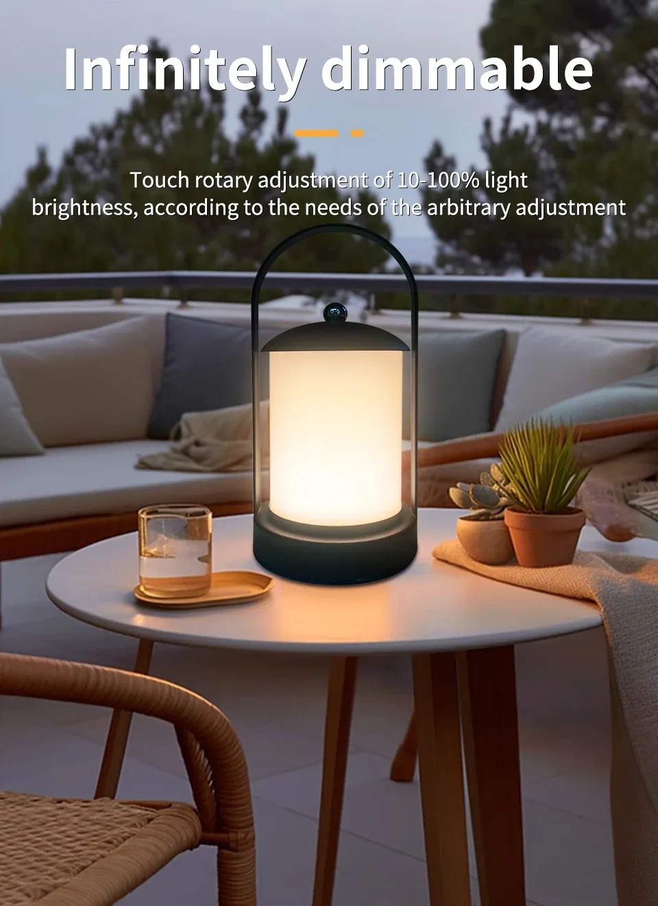 led outdoor table lamp waterproof 2000mah rechargeable cordless desk lamp touch dimmable night lamp led portable lantern lamp-47