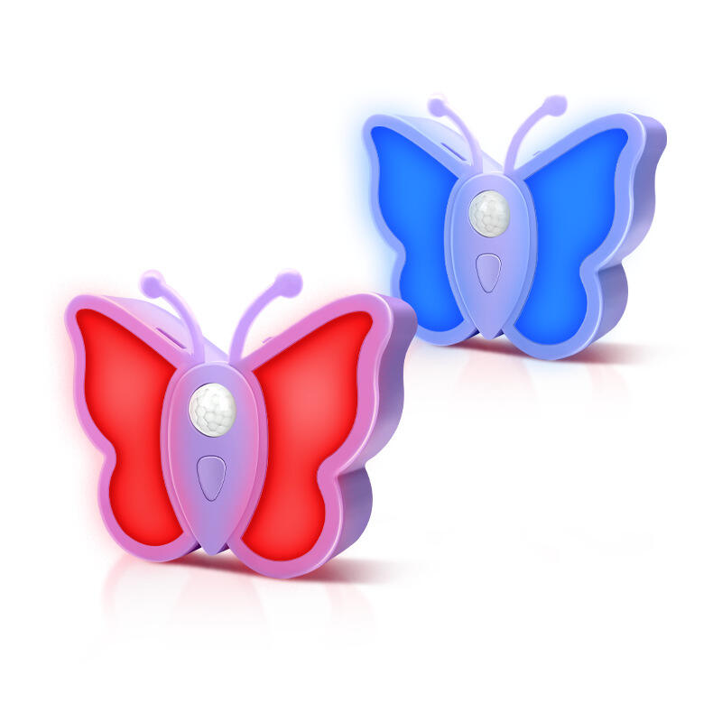 Butterfly Night Light for Kids - Motion Sensor Rechargeable LED Night Light, Color Changing Nightlight with Magnetic Stick-on Wall