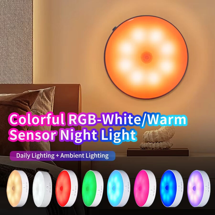 Rechargeable Wireless RGB Under Cabinet Lights Motion Sensor Night 