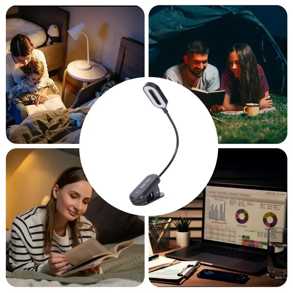 book light for reading in bed led clip on book reading light eye caring dimming brightness color changeable night light for bed-41