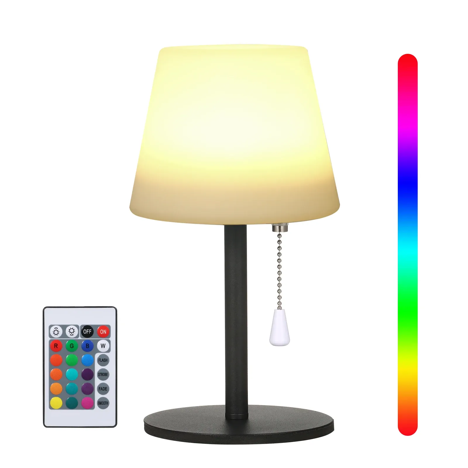 rgb table lamp colorful desk light with remote controller pull chain switch bedside lamp reading lamp usb rechargeable-44