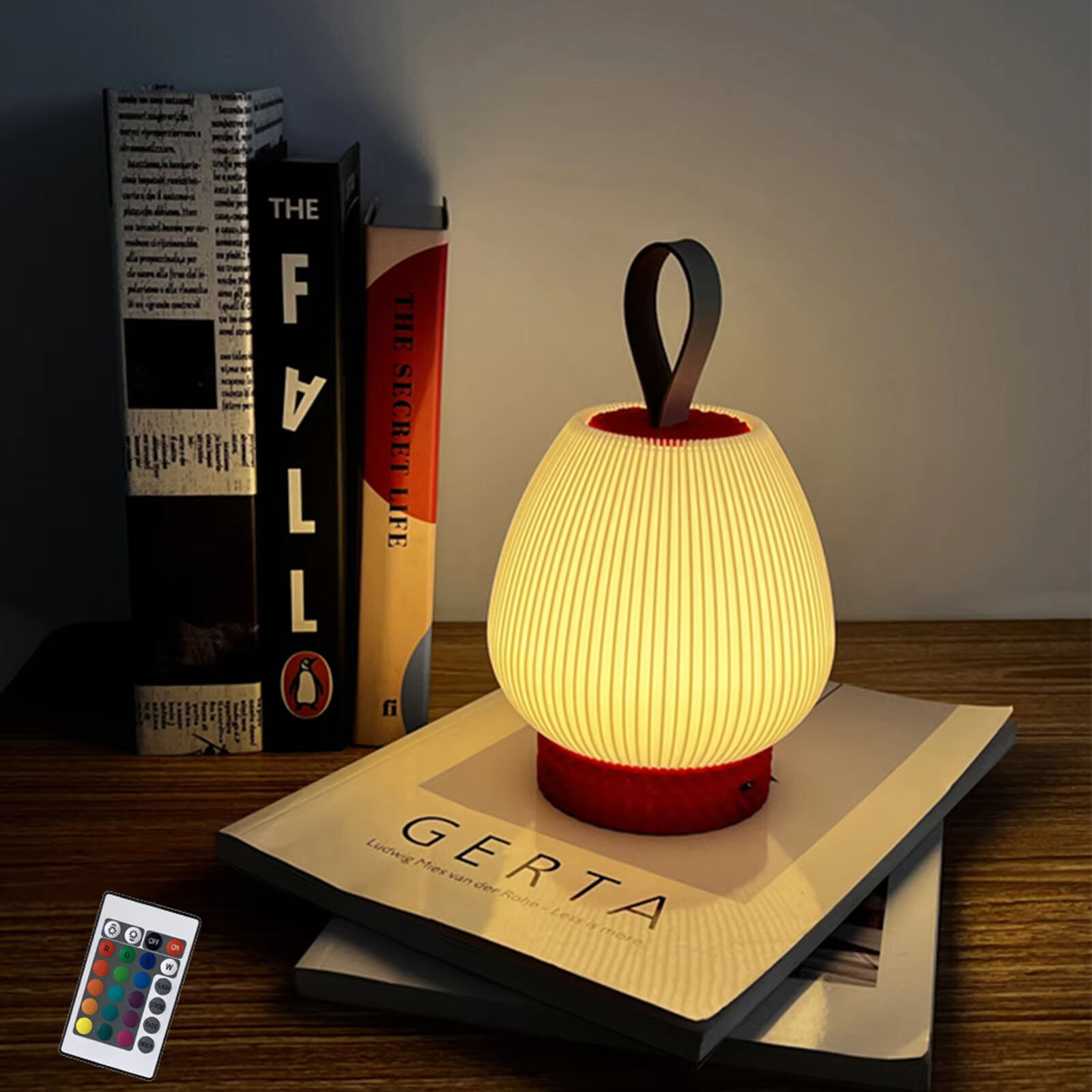 Portable Lantern Night Light 16 Color Dimmable Mood Lamp USB Charging Bedroom Living Room Tabletop Decoration Eye Caring Lights