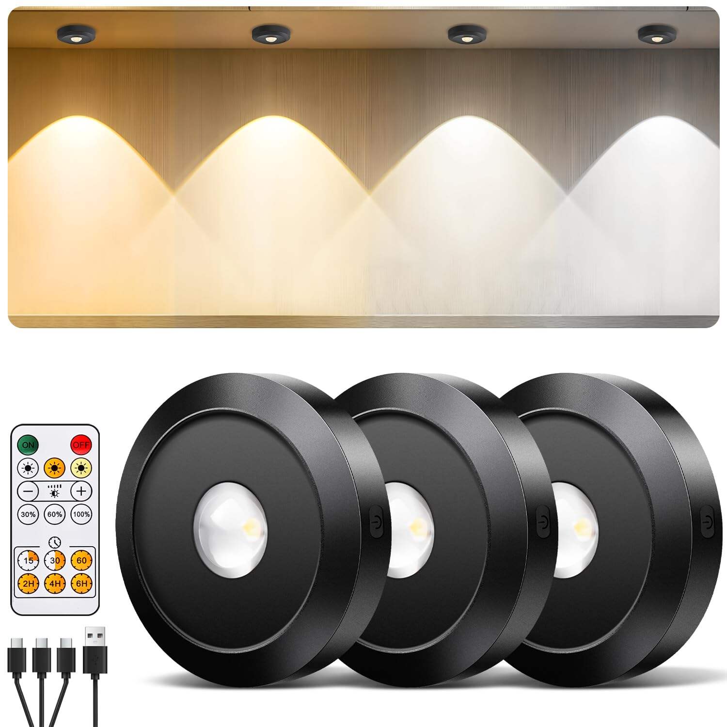 Lampu Puck dengan Kontrol Jarak Jauh