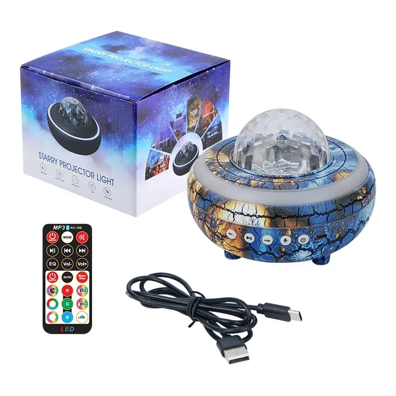 led projection water pattern light usb charging bluetooth music starry sky projection light bedroom childrens festival gift-46