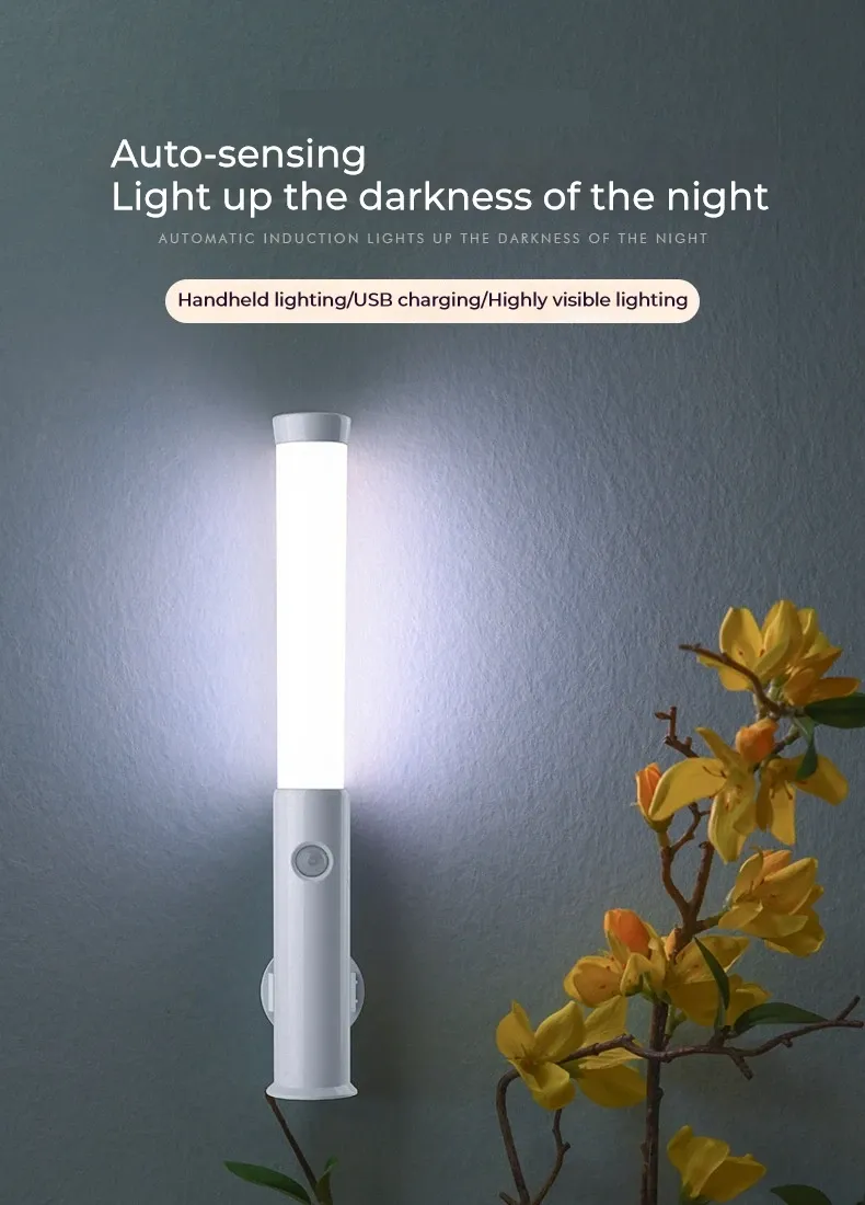 led motion sensor usb night light magnetic wall lamp -38