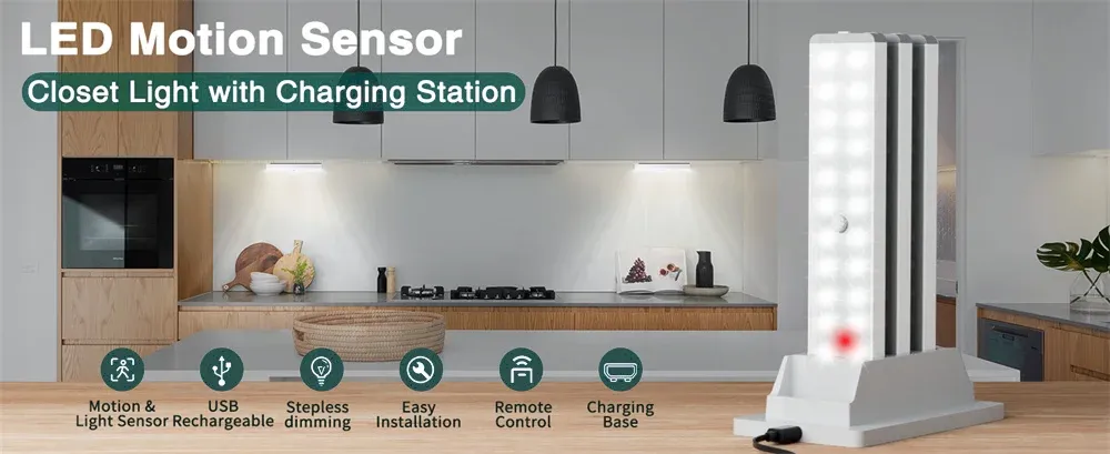 24 led motion sensor closet light charging station remote control usb rechargeable wireless night lamp under cabinet night light-37