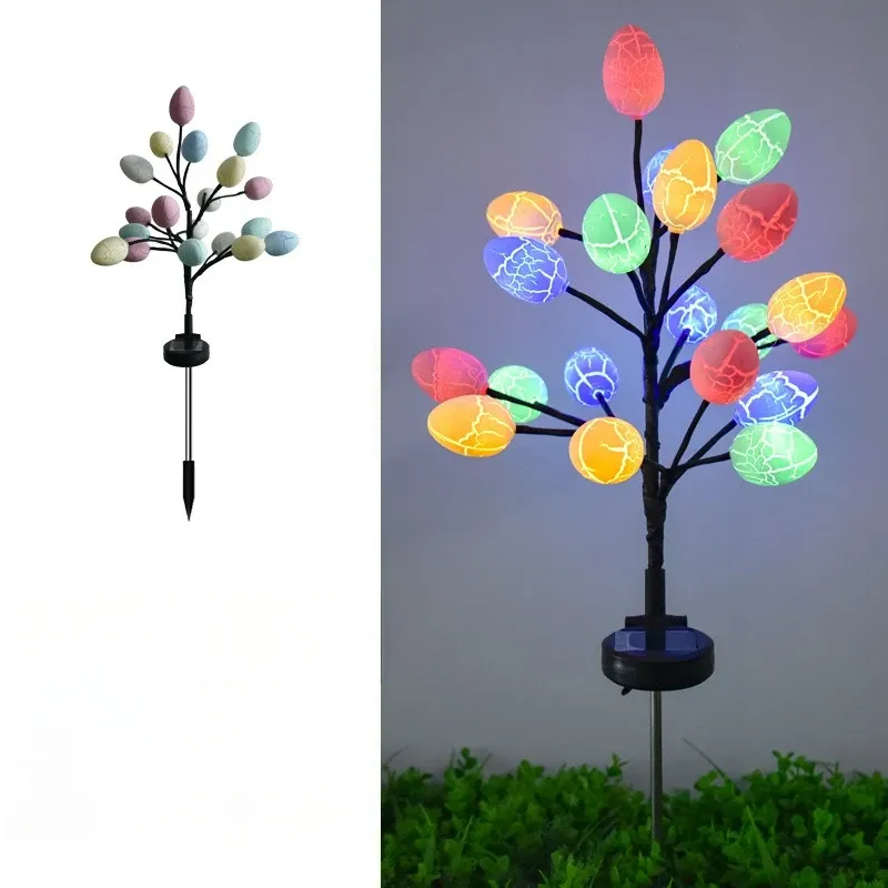 solar easter cracked egg light led landscape atmosphere light outdoor waterproof courtyard garden decoration festival light-47