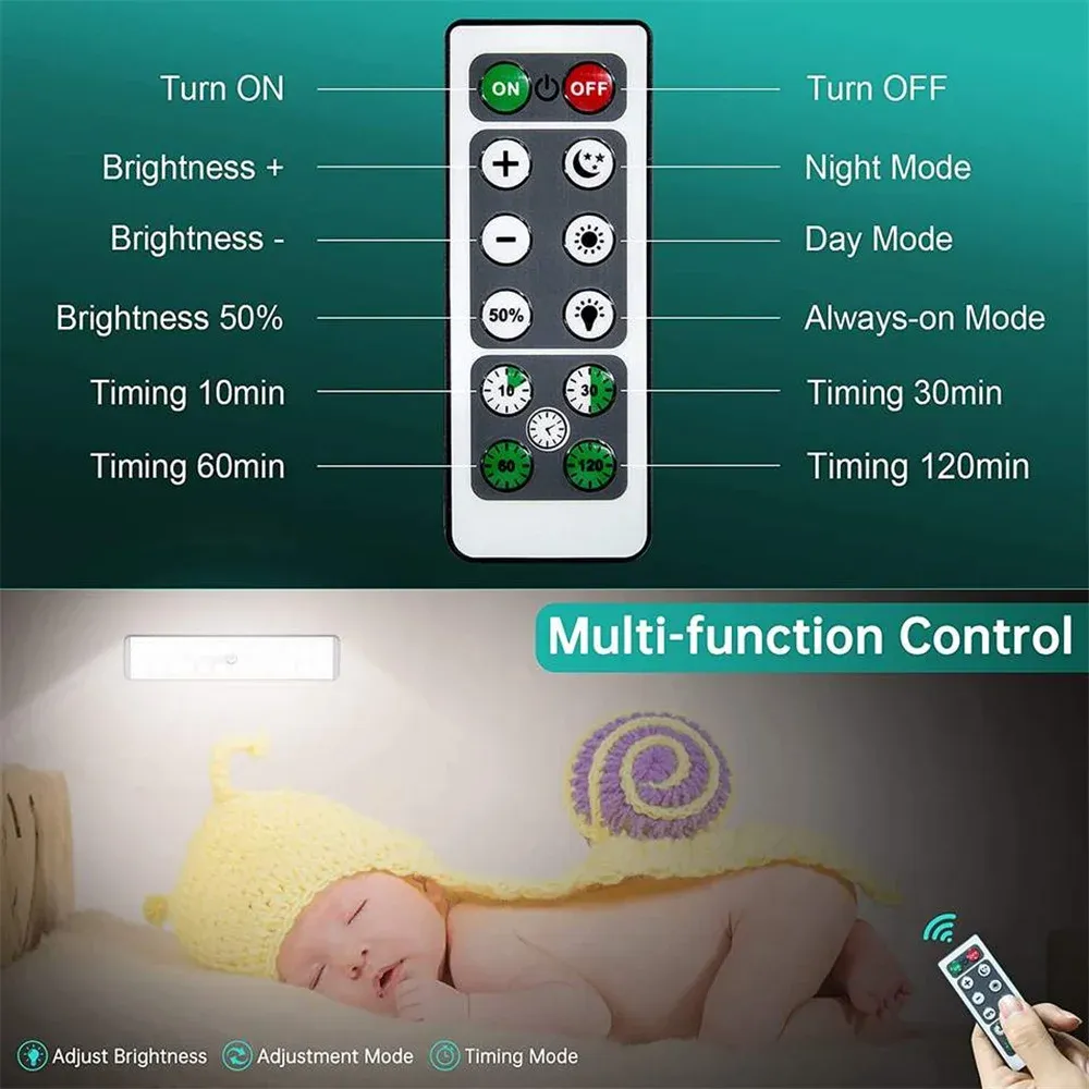 24 led motion sensor closet light charging station remote control usb rechargeable wireless night lamp under cabinet night light-41