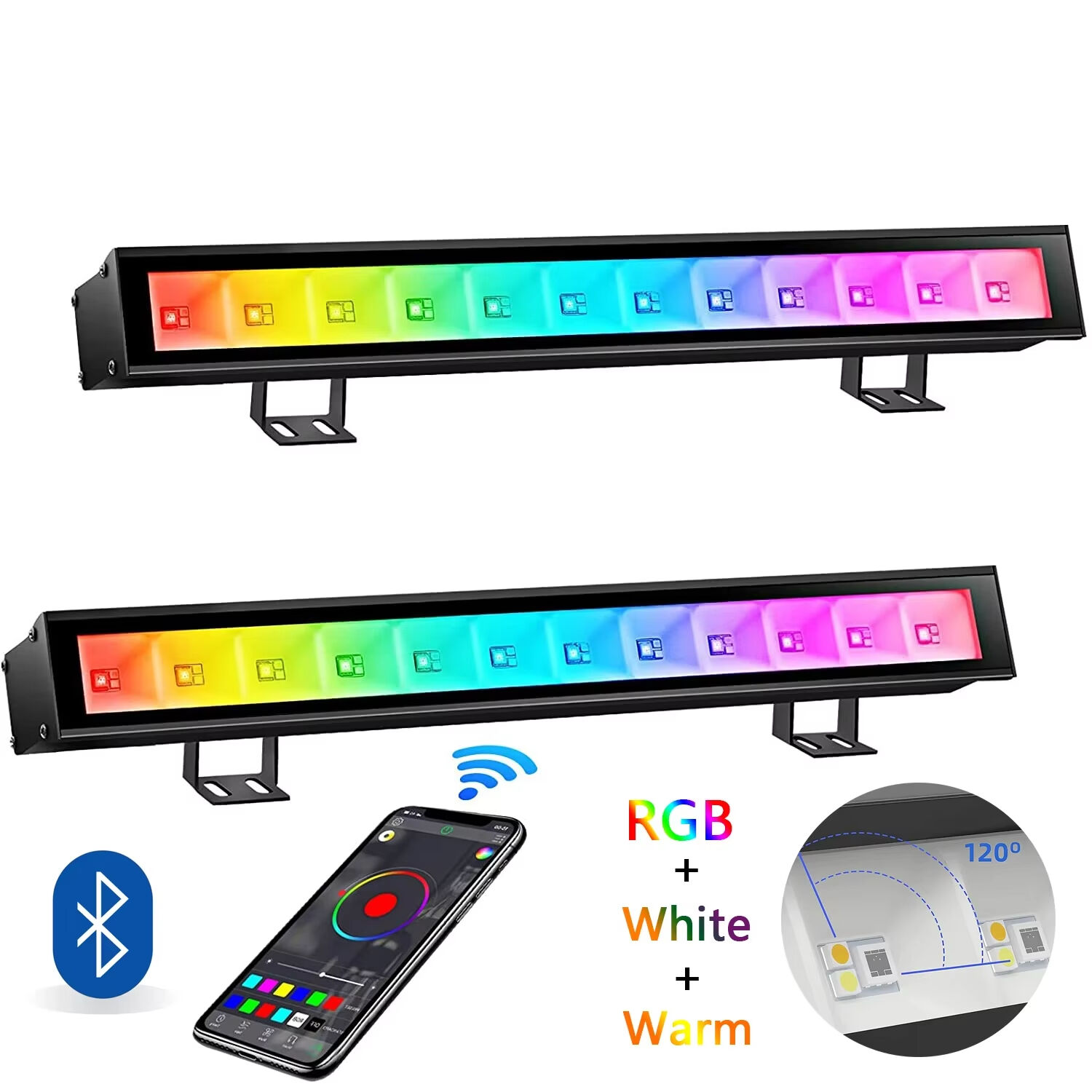 Smart APP Control Outdoor LED Wall Washer 45W RGB Wash Light Outdoor Waterproof for Christmas Wedding DJ Party Decor