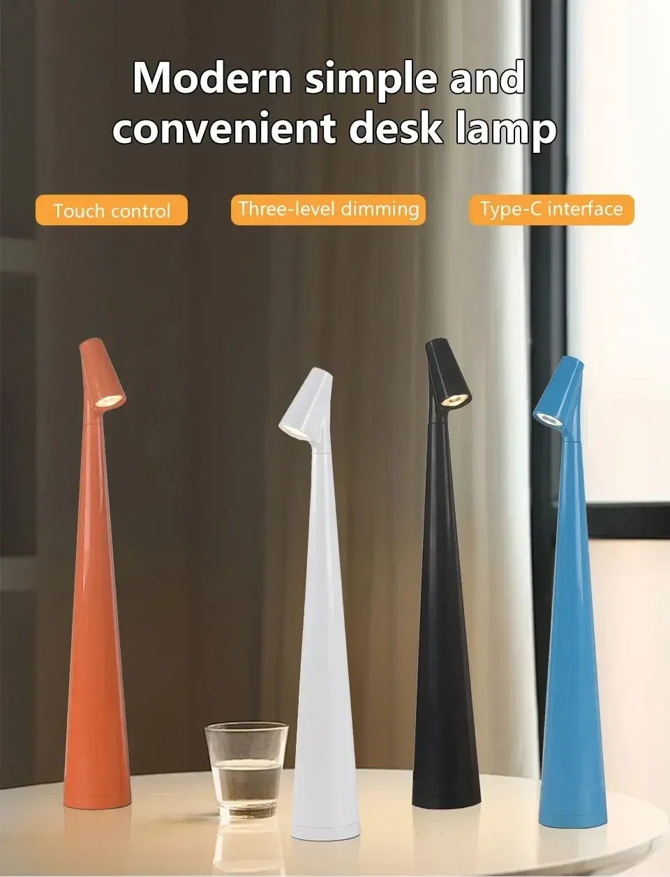 modern table lamp rechargeable touch contral desk lamp-37