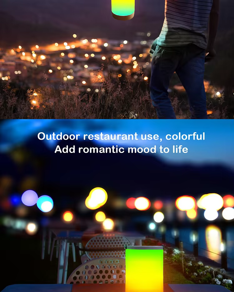 New Desktop Night Light RGB Touch Dimming Lamp Controls Portable Pat Lamp USB Charging Atmosphere Lamp