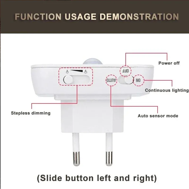 eu plug smart motion sensor led night light home wall lamp suitable for hallway-49