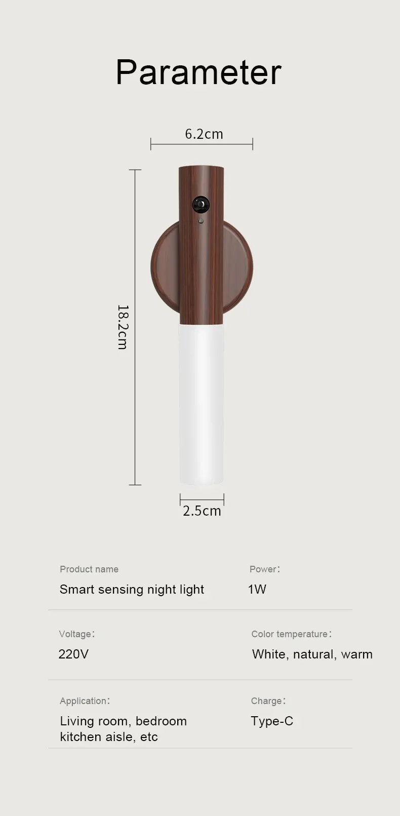 usb night light motion sensor magnetic led wood wall lamp cabinet closet light staircase bedroom table lamp bedside led lighting-54