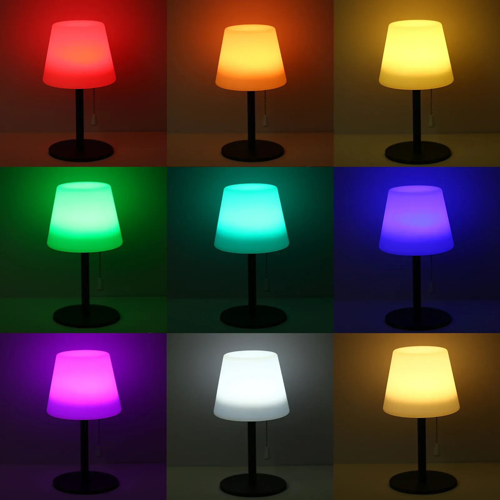 rgb table lamp colorful desk light with remote controller pull chain switch bedside lamp reading lamp usb rechargeable-43