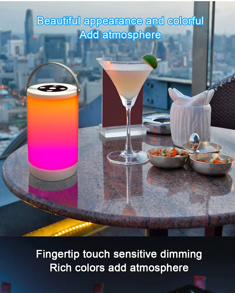 New Desktop Night Light RGB Touch Dimming Lamp Controls Portable Pat Lamp USB Charging Atmosphere Lamp