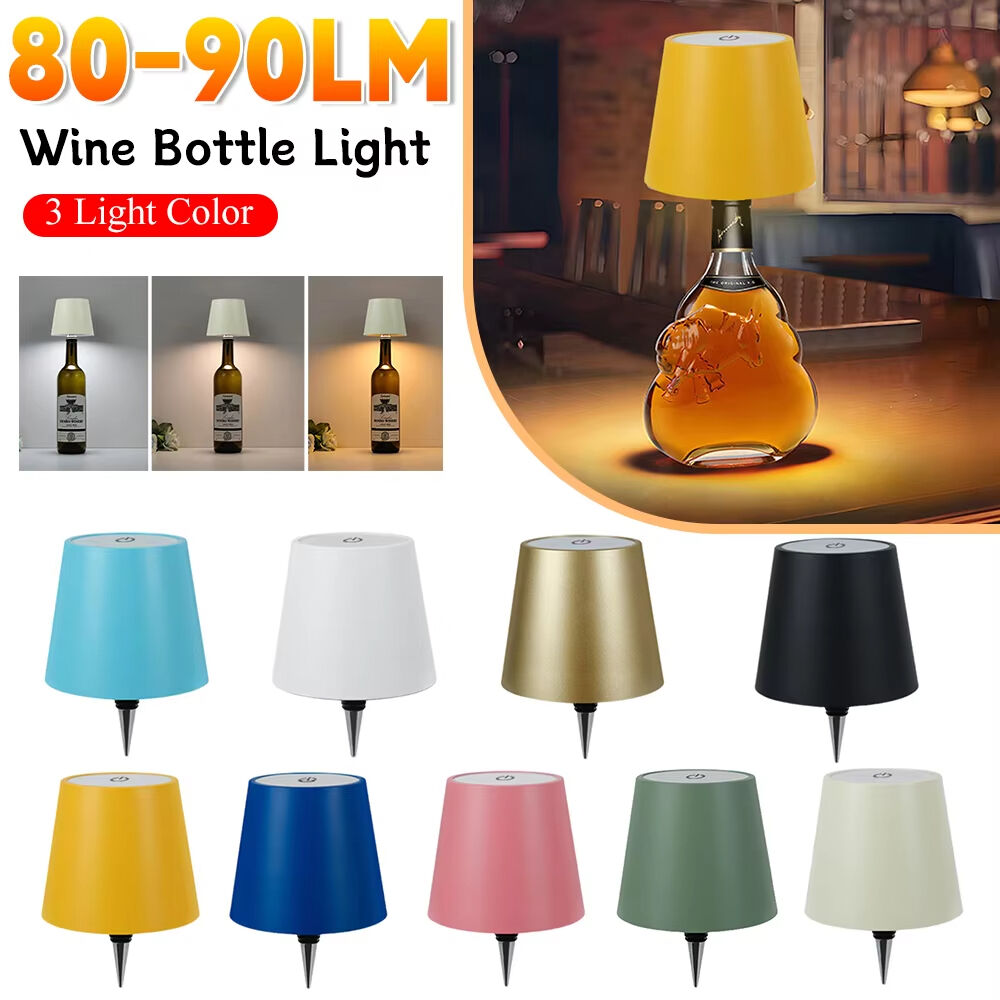 Wireless Wine Bottle Lamp Type-C Charging Touch Control Wine Bottle Light Dimming LED Table Lamp Bar Cafe Atmosphere Night Light