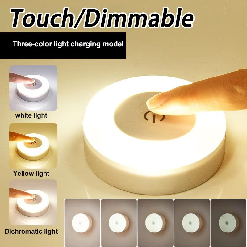 Usb Rechargeable Dc5V Smart Body Induction Lamp Round Mini Wall Mount Wall Lights Cabinetry Bedside Corridor Led Night Light