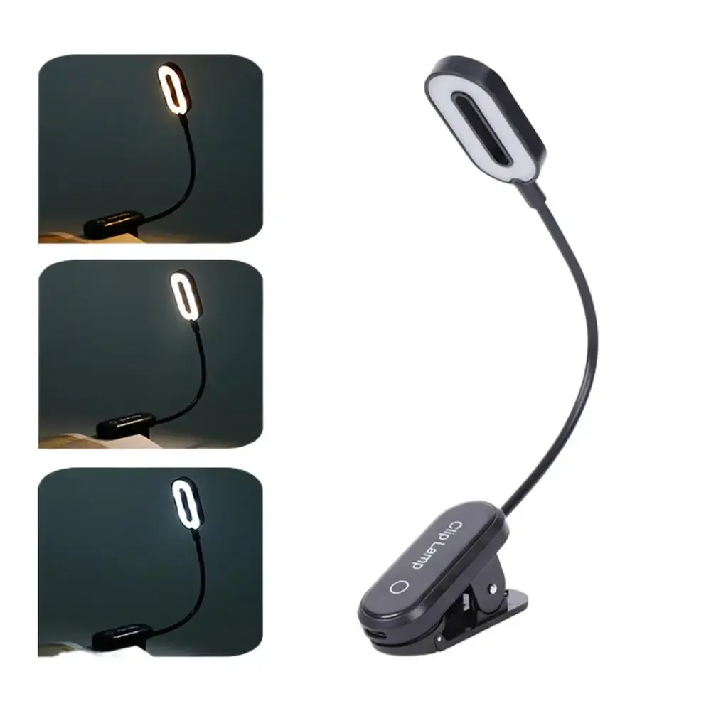 book light for reading in bed led clip on book reading light eye caring dimming brightness color changeable night light for bed-38