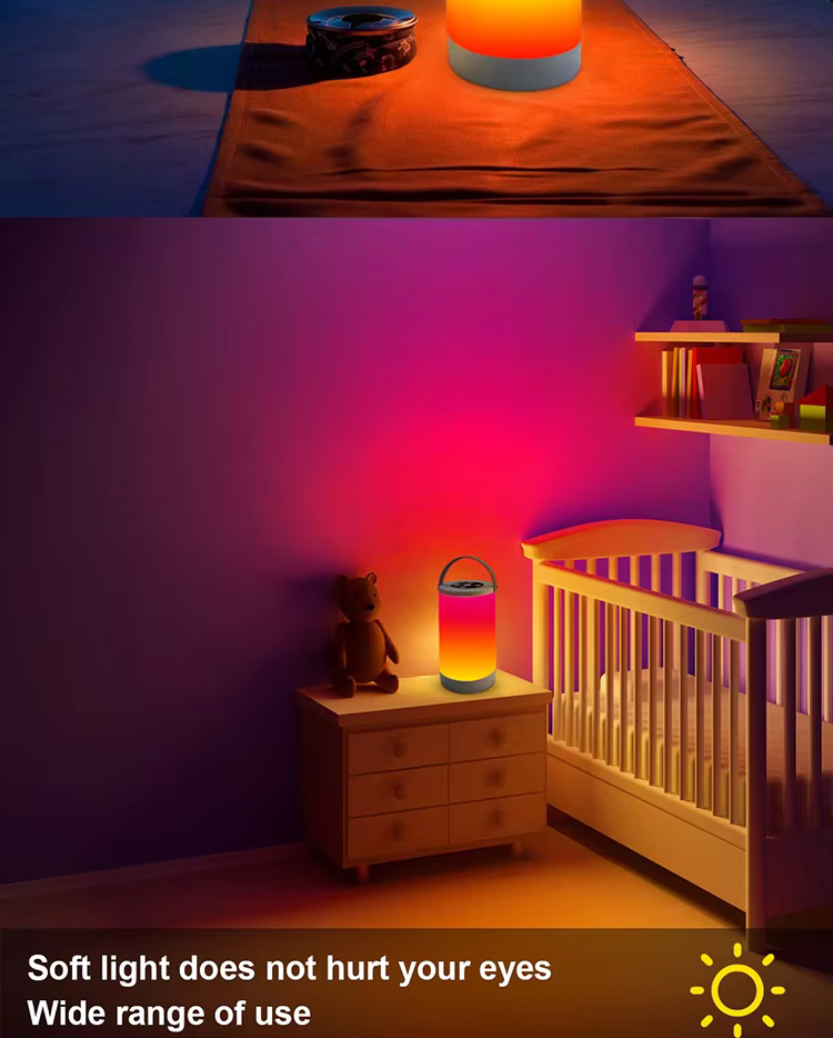 New Desktop Night Light RGB Touch Dimming Lamp Controls Portable Pat Lamp USB Charging Atmosphere Lamp