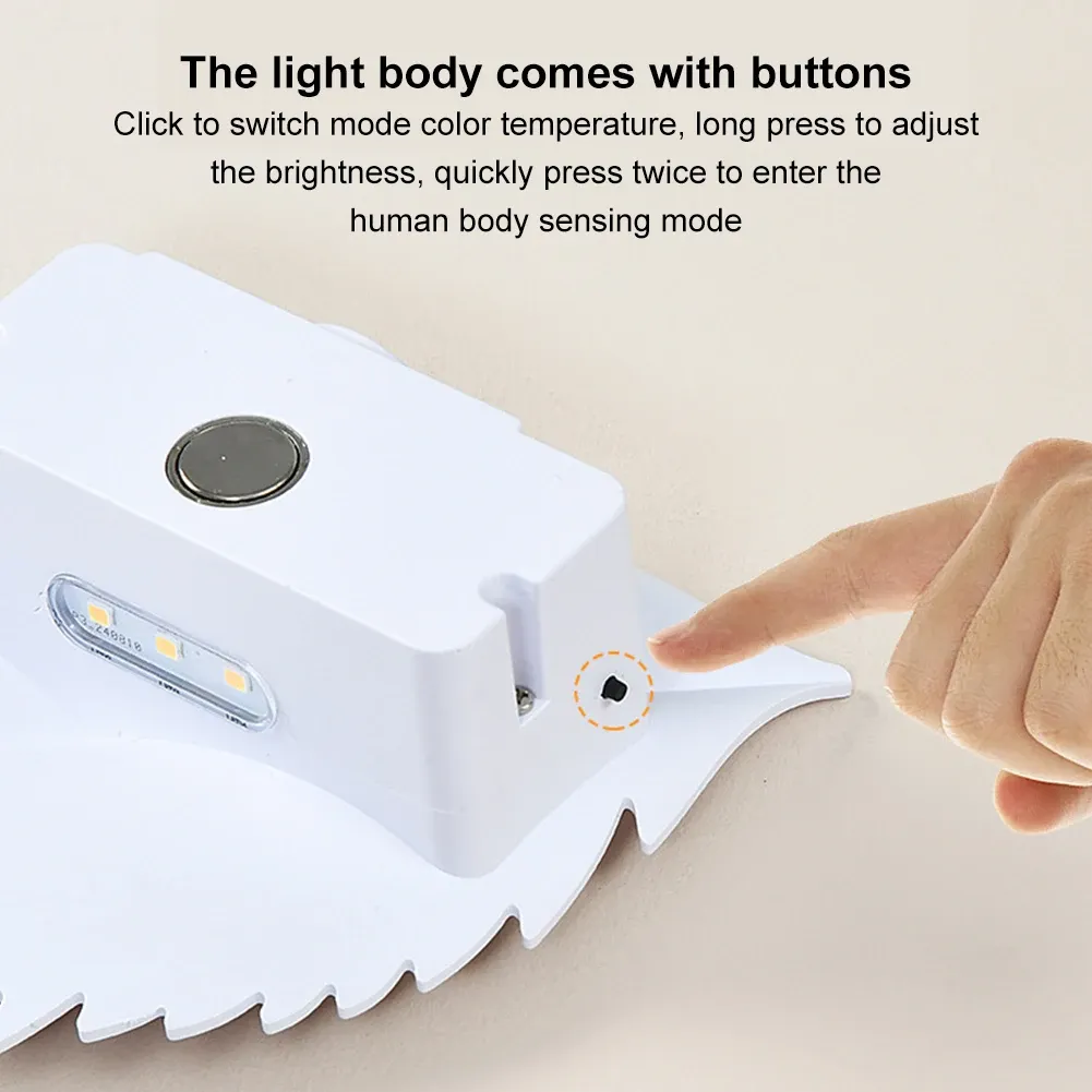 motion sensing and remote control usb rechargeable wall sensor light indoor-8