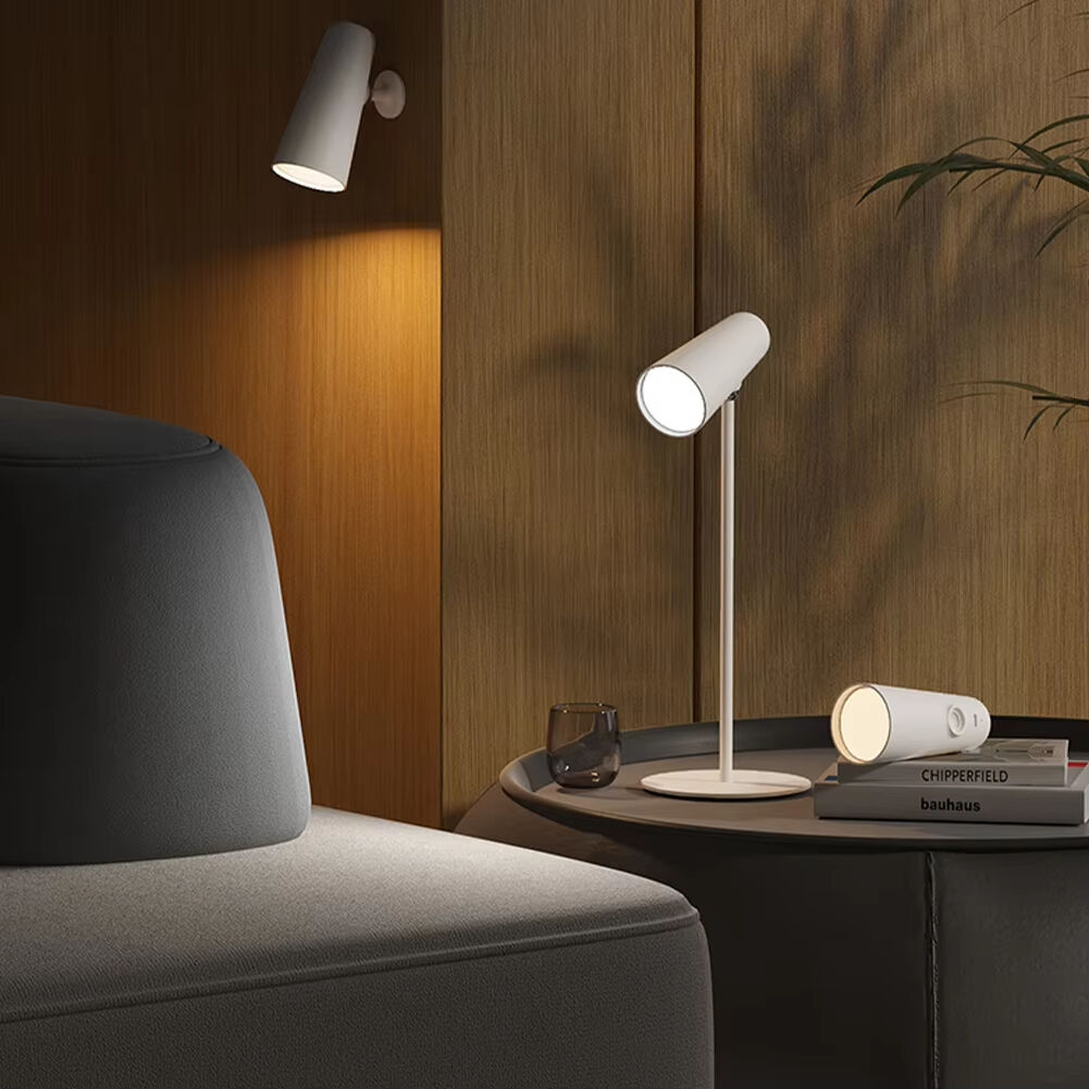 โคมไฟโต๊ะแม่เหล็ก LED ชาร์จผ่าน USB-C แสงอ่านหลายฟังก์ชั่น